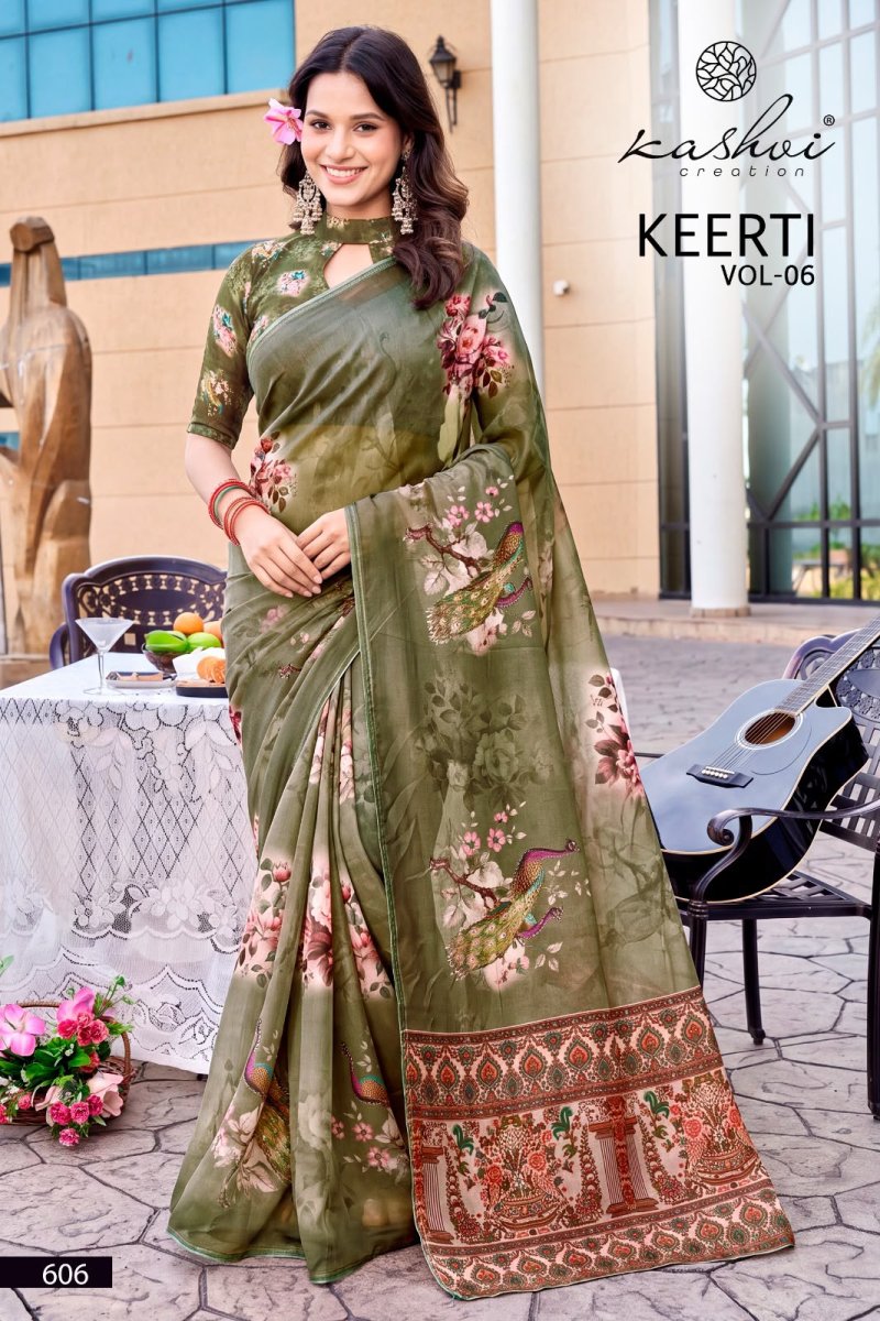 Keerti Vol 6 By Kashvi Raga Digital Printed Saree 